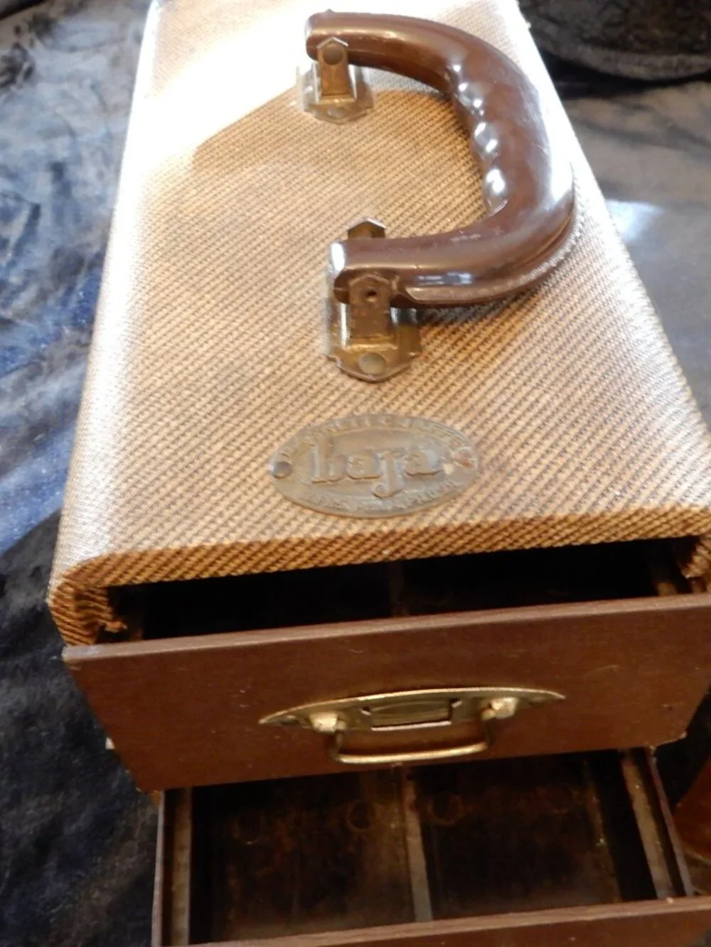 Vintage Barnette Jaffe Baja Film Case, 1950's item, Storage Case